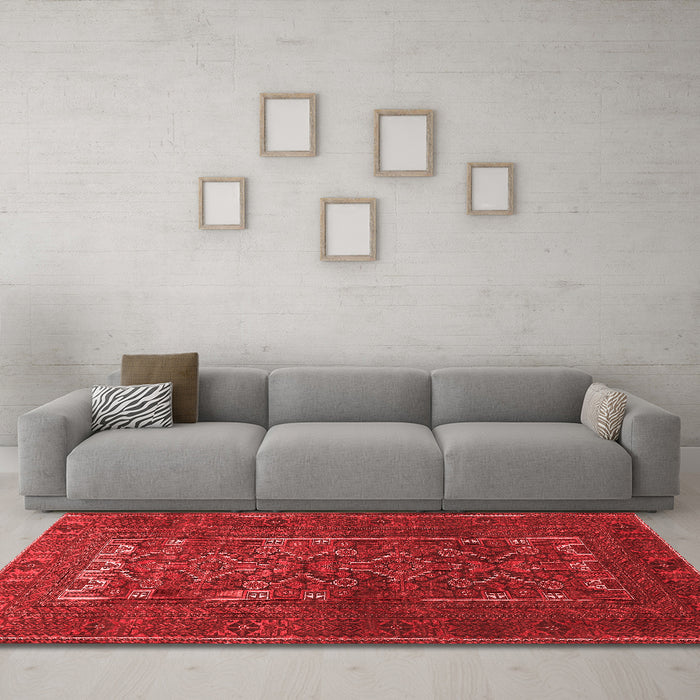 Traditional Red Washable Rugs