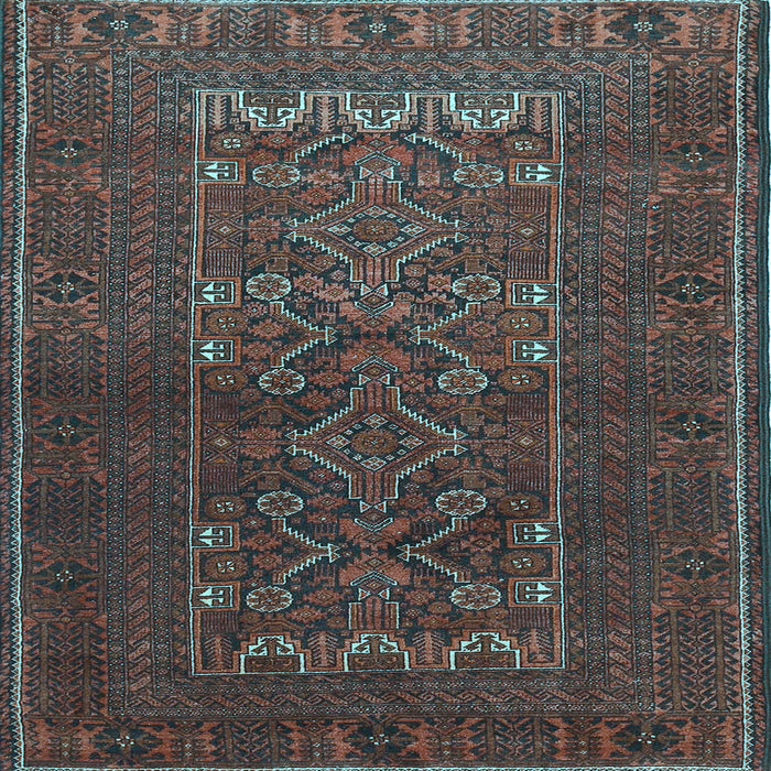 Square Persian Light Blue Traditional Rug, tr1739lblu
