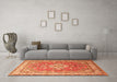 Machine Washable Persian Orange Traditional Area Rugs in a Living Room, wshtr173org