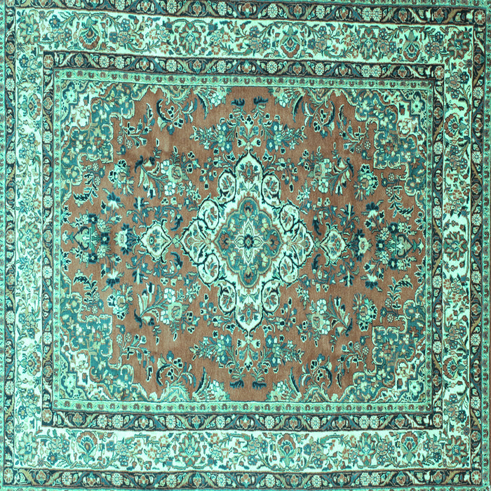 Square Persian Turquoise Traditional Rug, tr173turq