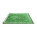 Sideview of Machine Washable Persian Emerald Green Traditional Area Rugs, wshtr173emgrn