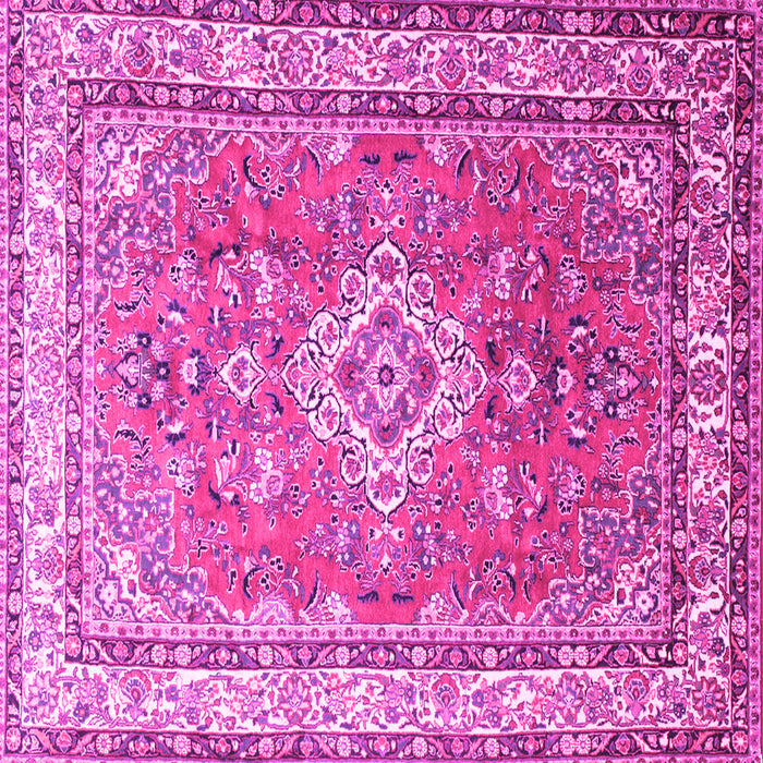 Square Machine Washable Persian Pink Traditional Rug, wshtr173pnk