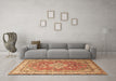 Machine Washable Persian Brown Traditional Rug in a Living Room,, wshtr173brn