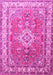 Machine Washable Persian Pink Traditional Rug, wshtr173pnk