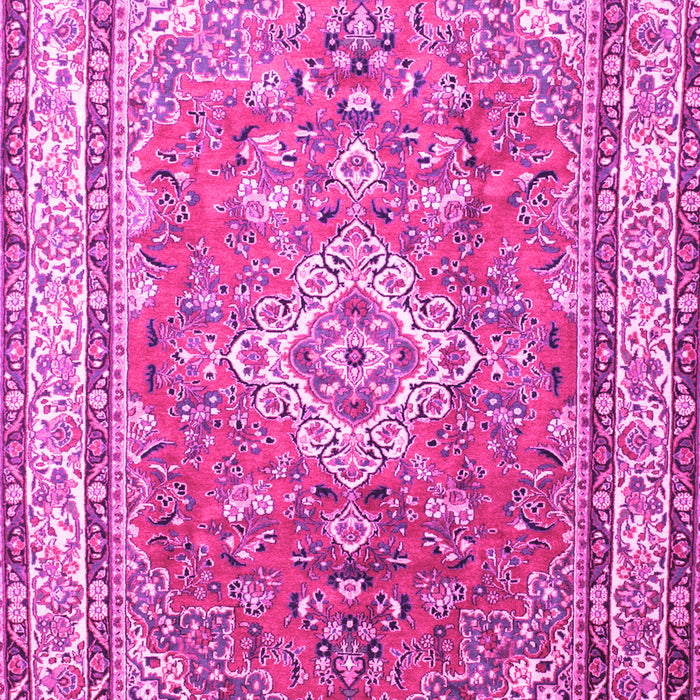 Machine Washable Persian Pink Traditional Rug, wshtr173pnk