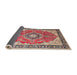 Sideview of Traditional Light French Beige Brown Medallion Rug, tr174