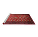 Sideview of Machine Washable Traditional Red Rug, wshtr1740