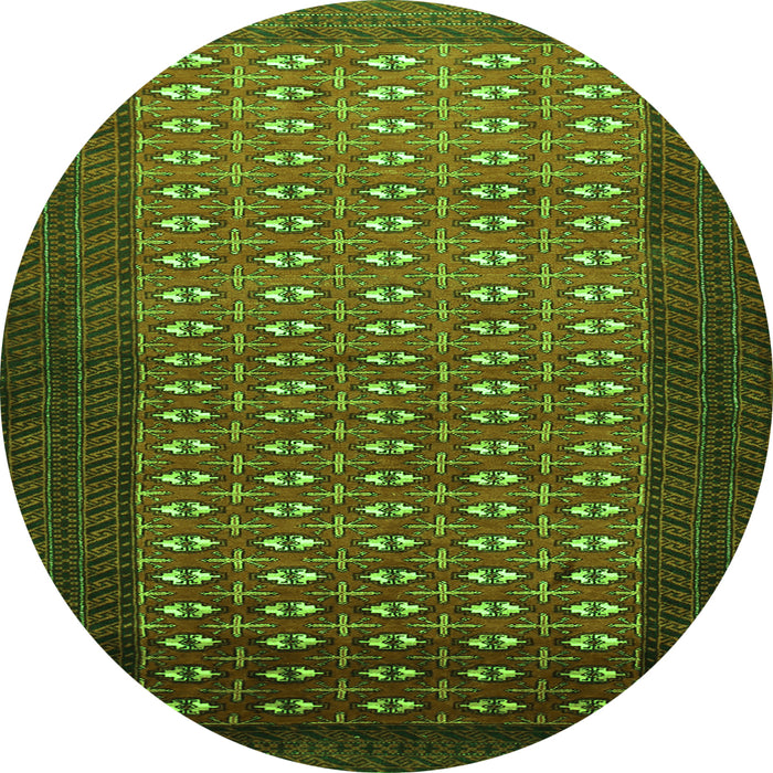 Square Southwestern Green Country Rug, tr1740grn