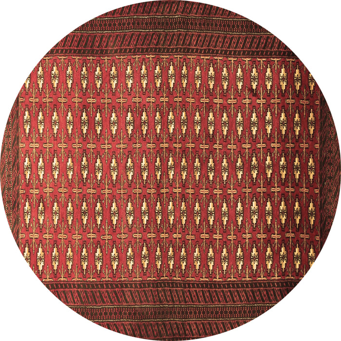 Round Southwestern Brown Country Rug, tr1740brn
