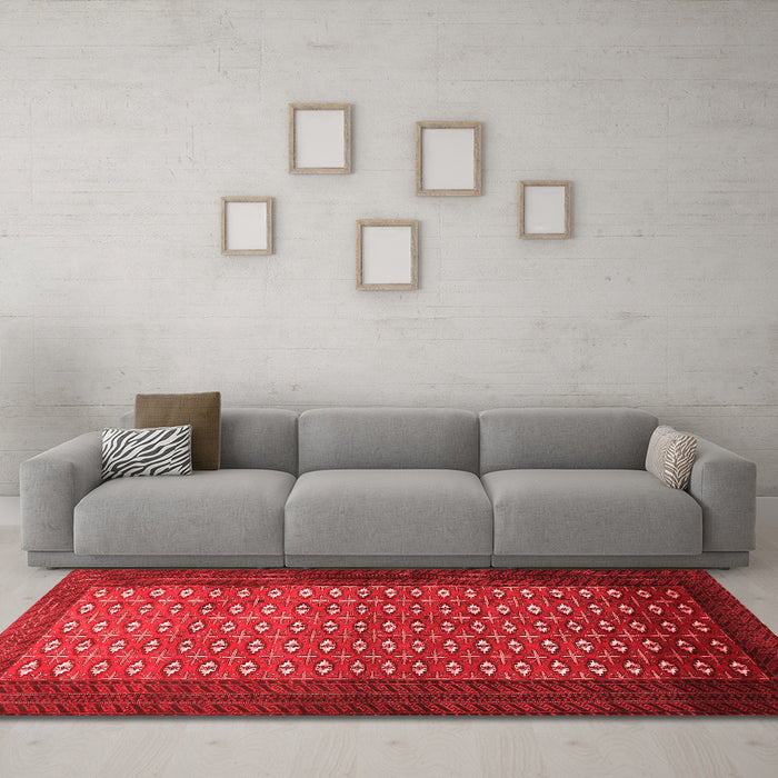 Country Red Washable Rugs