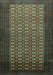 Machine Washable Southwestern Turquoise Country Area Rugs, wshtr1740turq