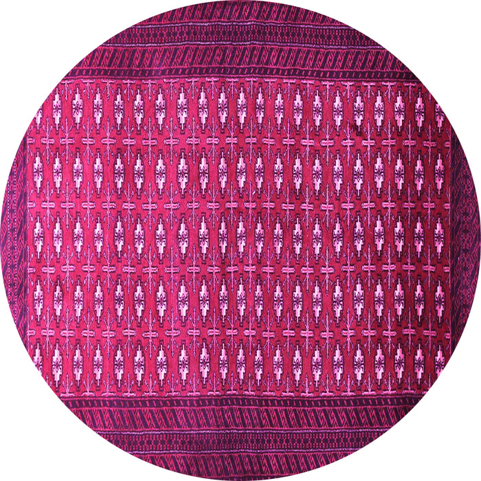 Round Southwestern Pink Country Rug, tr1740pnk