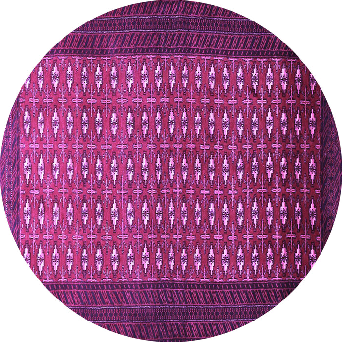 Round Southwestern Purple Country Rug, tr1740pur