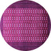 Round Southwestern Purple Country Rug, tr1740pur