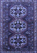 Machine Washable Persian Blue Traditional Rug, wshtr1741blu