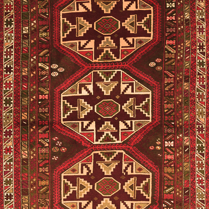 Serging Thickness of Machine Washable Persian Orange Traditional Area Rugs, wshtr1741org