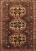 Machine Washable Persian Brown Traditional Rug, wshtr1741brn