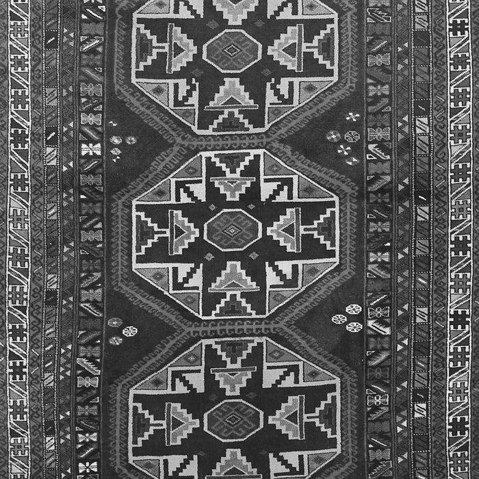 Serging Thickness of Machine Washable Persian Gray Traditional Rug, wshtr1741gry