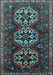 Machine Washable Persian Light Blue Traditional Rug, wshtr1741lblu