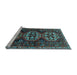 Sideview of Machine Washable Persian Light Blue Traditional Rug, wshtr1741lblu