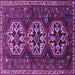 Square Machine Washable Persian Purple Traditional Area Rugs, wshtr1741pur