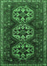 Machine Washable Persian Emerald Green Traditional Area Rugs, wshtr1741emgrn