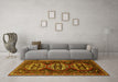 Machine Washable Persian Yellow Traditional Rug in a Living Room, wshtr1741yw