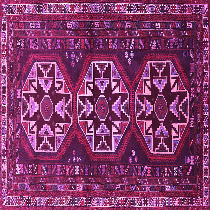 Square Machine Washable Persian Pink Traditional Rug, wshtr1741pnk