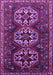 Machine Washable Persian Purple Traditional Area Rugs, wshtr1741pur