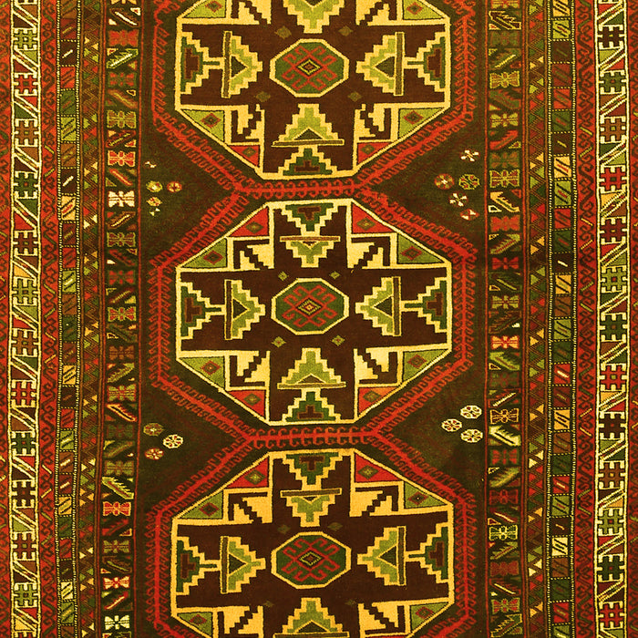 Machine Washable Persian Yellow Traditional Rug, wshtr1741yw