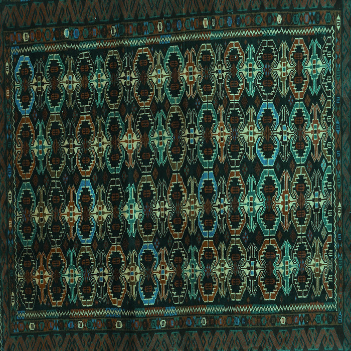 Square Machine Washable Persian Turquoise Traditional Area Rugs, wshtr1742turq
