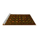 Sideview of Machine Washable Persian Yellow Traditional Rug, wshtr1742yw