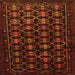Serging Thickness of Persian Orange Traditional Rug, tr1742org
