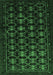 Machine Washable Persian Emerald Green Traditional Area Rugs, wshtr1742emgrn