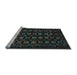 Sideview of Machine Washable Persian Light Blue Traditional Rug, wshtr1742lblu