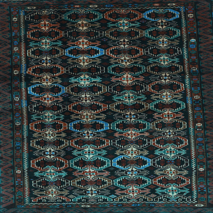 Square Persian Light Blue Traditional Rug, tr1742lblu