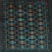 Square Persian Light Blue Traditional Rug, tr1742lblu
