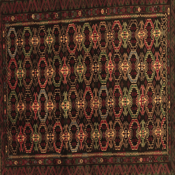 Square Machine Washable Persian Brown Traditional Rug, wshtr1742brn