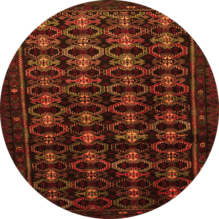 Square Persian Orange Traditional Rug, tr1742org