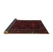 Sideview of Traditional Wine Red Persian Rug, tr1743