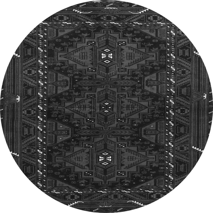 Machine Washable Persian Gray Traditional Rug, wshtr1743gry