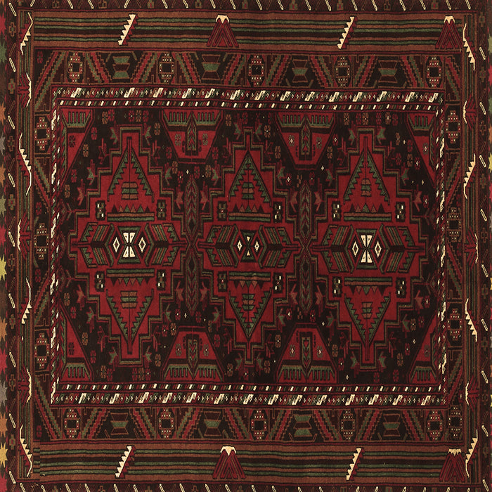 Square Machine Washable Persian Brown Traditional Rug, wshtr1743brn