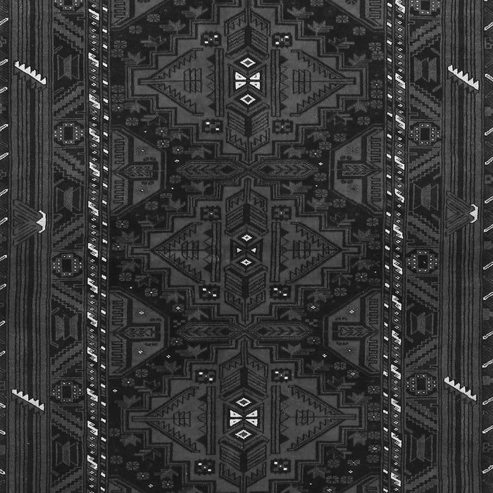 Serging Thickness of Machine Washable Persian Gray Traditional Rug, wshtr1743gry