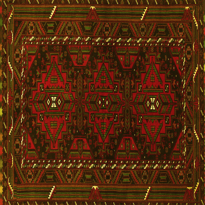 Square Persian Yellow Traditional Rug, tr1743yw