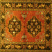 Square Persian Yellow Traditional Rug, tr1744yw