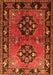 Serging Thickness of Machine Washable Persian Orange Traditional Area Rugs, wshtr1744org