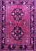 Machine Washable Persian Purple Traditional Area Rugs, wshtr1744pur