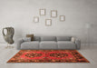 Machine Washable Persian Orange Traditional Area Rugs in a Living Room, wshtr1744org