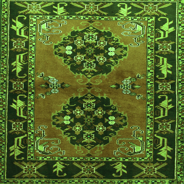 Serging Thickness of Persian Green Traditional Rug, tr1744grn