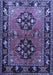 Machine Washable Persian Blue Traditional Rug, wshtr1744blu